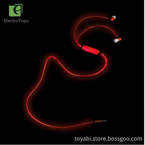Free samples mobile accessaries of LED Flashing Light Glowing headphones